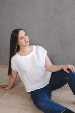 Selja Pellavapaita - Valkoinen