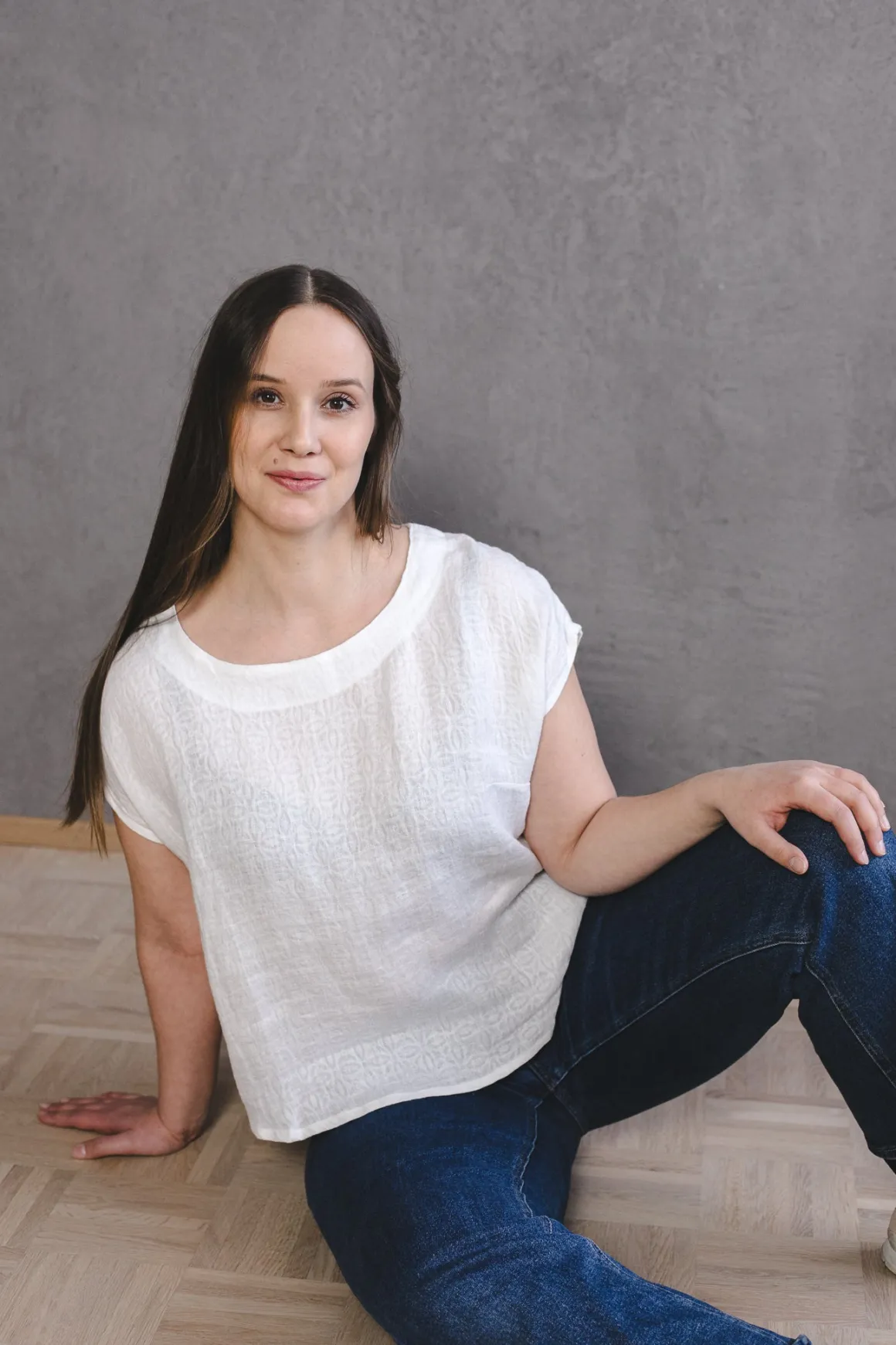 Selja Pellavapaita - Valkoinen