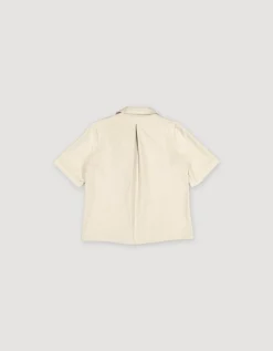 Short Sleeve Corduroy Blouse