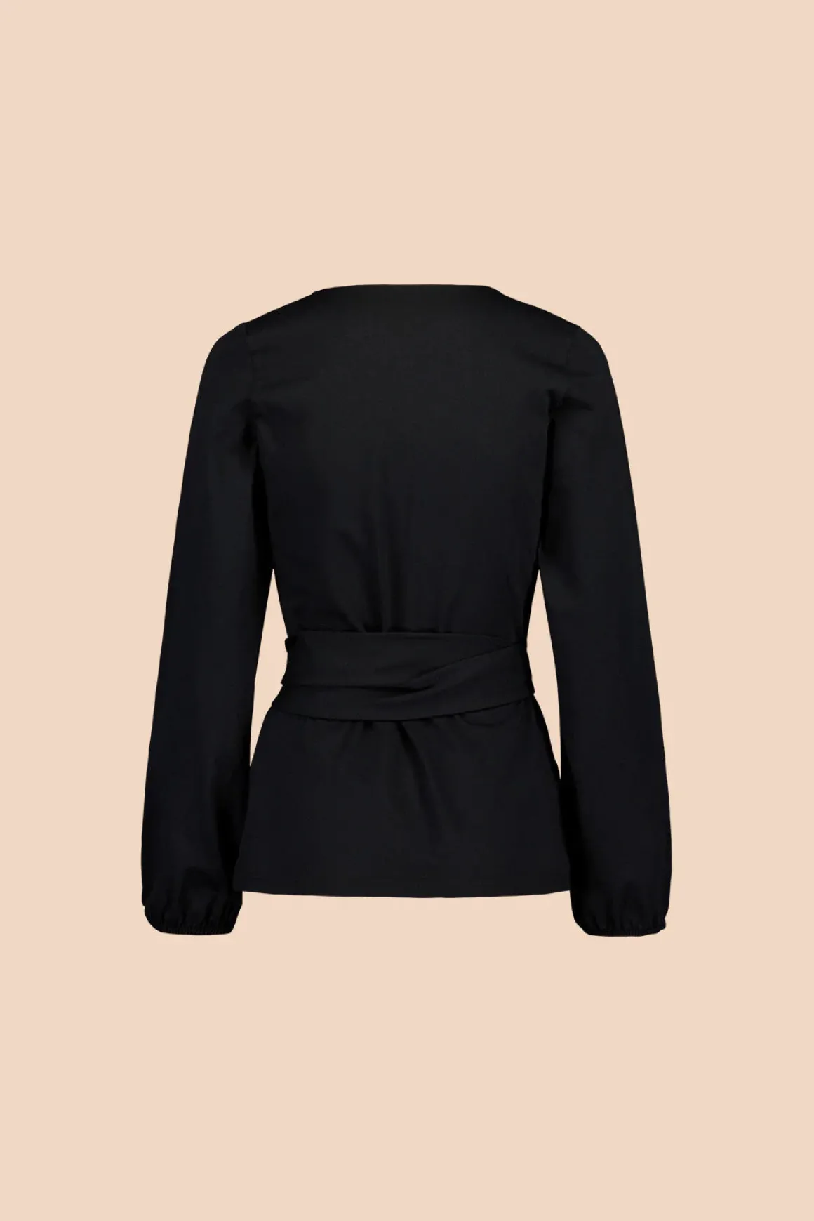 Soft Wrap Blouse - Black