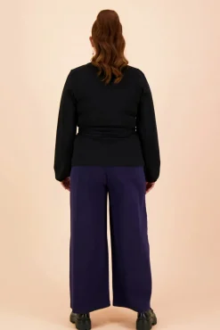 Soft Wrap Blouse - Black