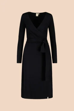 Soft Wrap Dress - Black