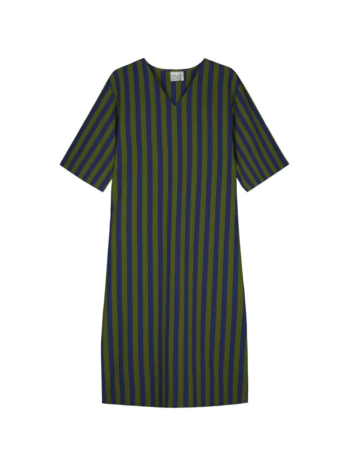 Stripy Seersucker Dress With Belt
