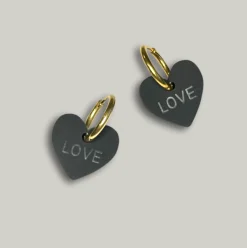 Sydän-korvikset - musta