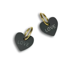 Sydän-korvikset - musta