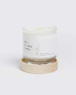 Veggie candle happy holidays round