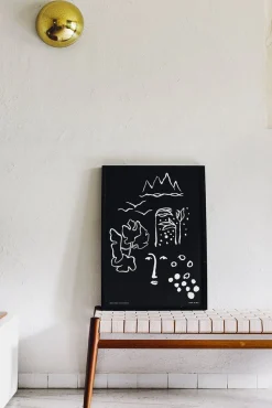 Vuorelle Nousu - juliste Musta