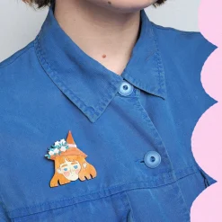 Watercolor Witch Head - pinssi