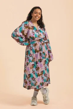 Wrap Midi Dress - Candy Aquarelle