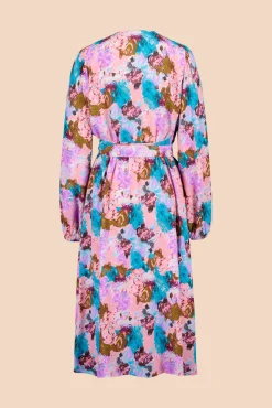Wrap Midi Dress - Candy Aquarelle