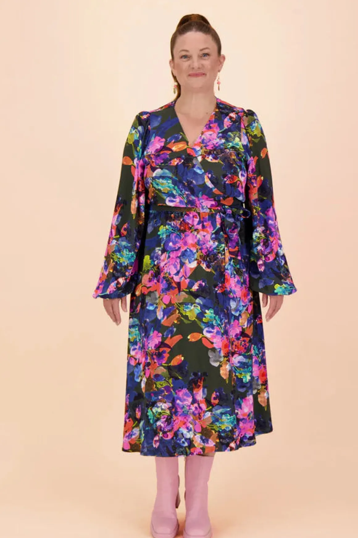 Wrap Midi Dress - Sweet Pea