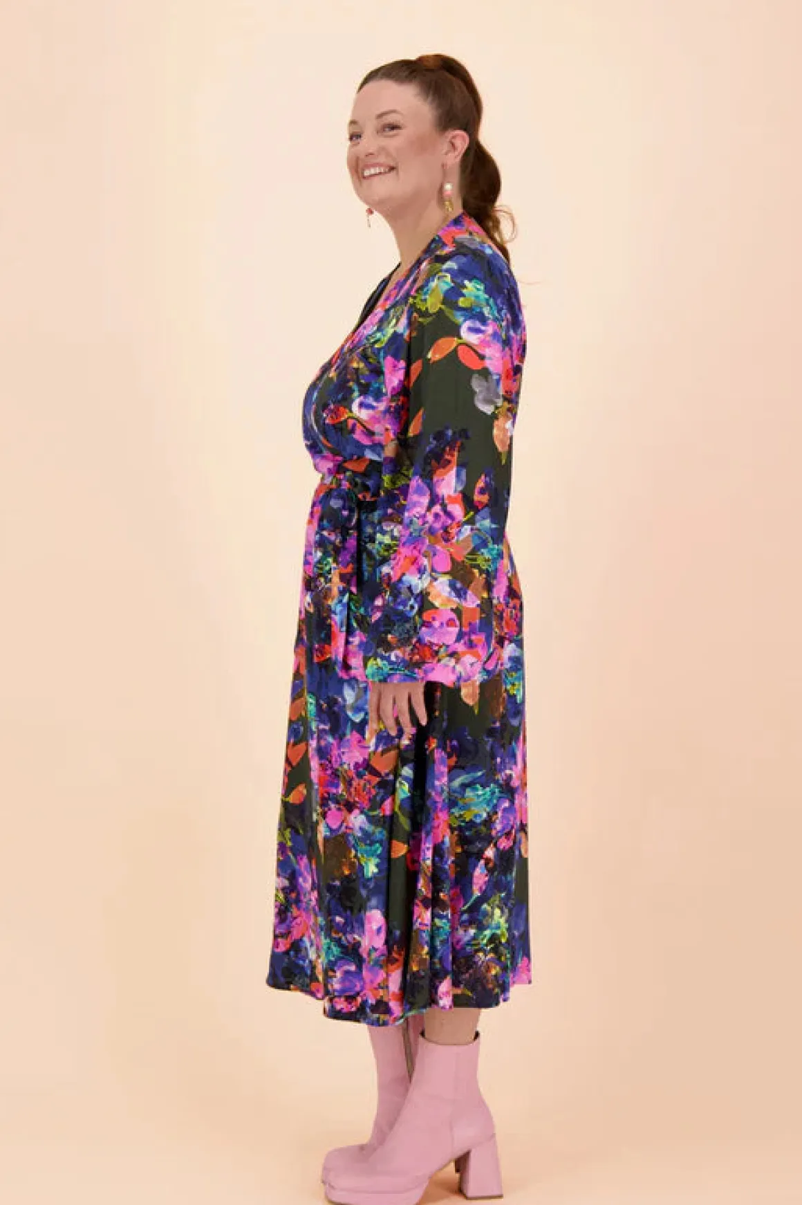Wrap Midi Dress - Sweet Pea
